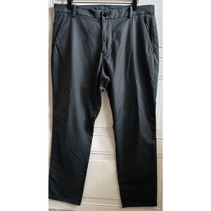 Lululemon Pant Men Gray Commission Classic Warpstreme Chino Flat Front 36X30 Dad
